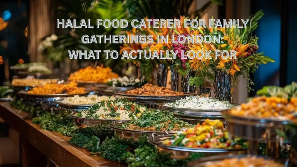Halal food caterer serving a family gathering in London.