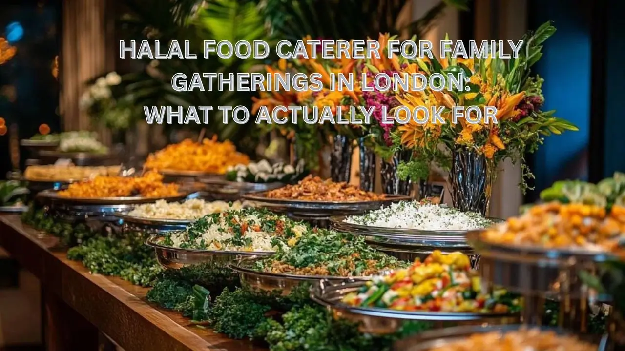 Halal food caterer serving a family gathering in London.