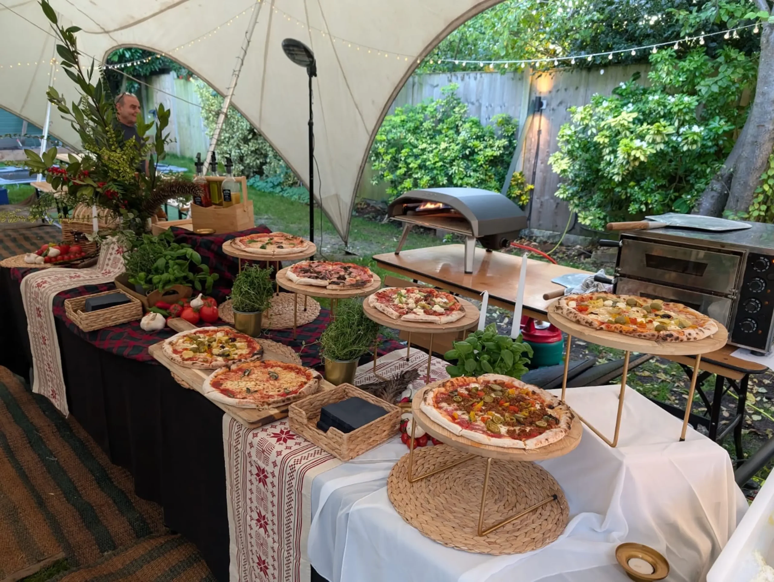 Halal wedding buffet spread set up for a celebration in Wembley