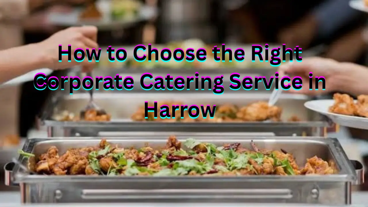 Corporate catering spread set up for a business meeting in Harrow